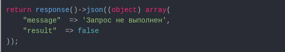 Вернуть json в методе контроллера laravel Вернуть json в методе контроллера laravel
